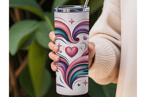 Cosmic Heart 20oz Tumbler Wrap Sublimation DesignSVG 