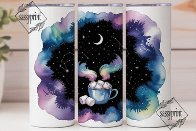 Cosmic Hot Chocolate 20oz Tumbler Wrap Sublimation sassyprint 