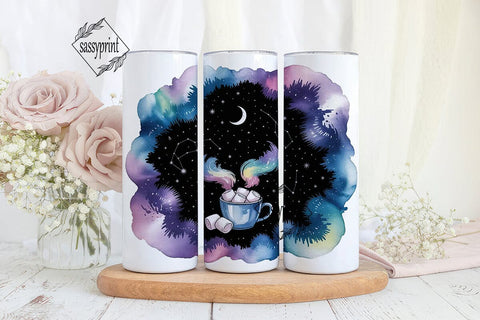 Cosmic Hot Chocolate 20oz Tumbler Wrap Sublimation sassyprint 