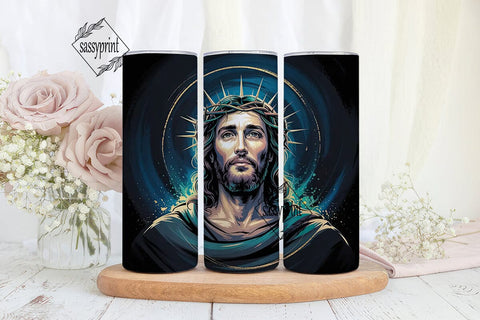Cosmic Jesus 20oz Tumbler Wrap Sublimation sassyprint 
