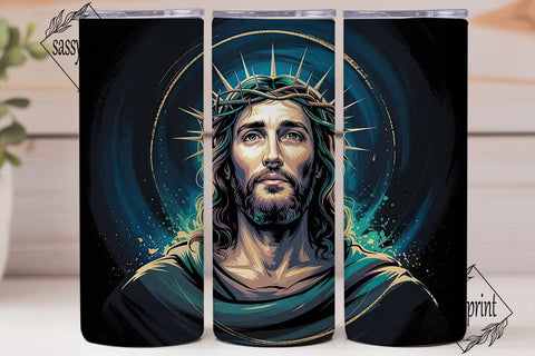 Cosmic Jesus 20oz Tumbler Wrap Sublimation sassyprint 
