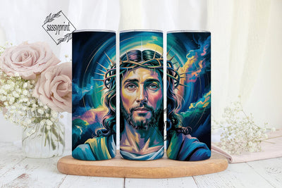 Cosmic Jesus 20oz Tumbler Wrap Sublimation sassyprint 