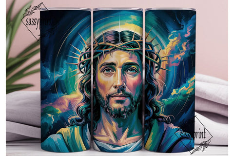 Cosmic Jesus 20oz Tumbler Wrap Sublimation sassyprint 