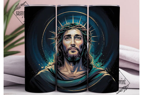 Cosmic Jesus 20oz Tumbler Wrap Sublimation sassyprint 
