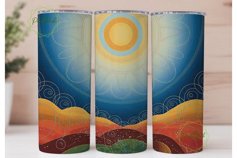 Cosmic Landscape 20oz Tumbler Wrap Sublimation PixelChick 