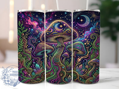Cosmic Mushroom Pattern 20oz Tumbler, Cosmic Mushroom, Mushroom Pattern, Cosmic Pattern, Mushroom Tumbler, Cosmic Mushroom PNG, 20oz Tumbler Wrap, Mushroom Tumbler PNG Sublimation ToriDesigns 