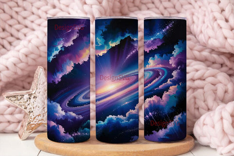 Cosmic Nebula 20oz Tumbler Wrap Sublimation DesignSVG 