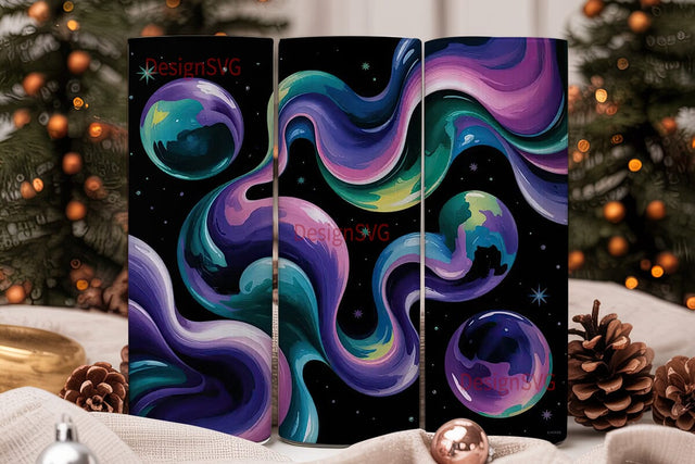 Cosmic Nebula 20oz Tumbler Wrap Sublimation DesignSVG 