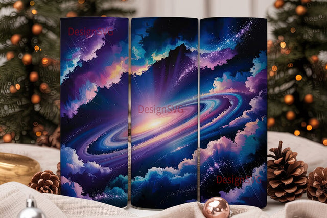 Cosmic Nebula 20oz Tumbler Wrap Sublimation DesignSVG 