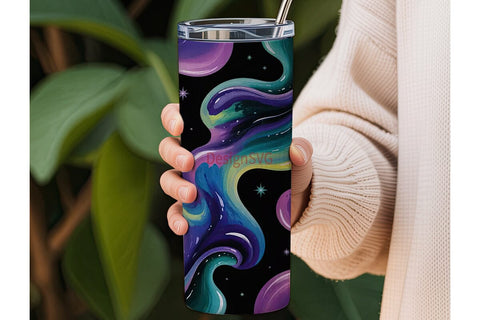 Cosmic Nebula 20oz Tumbler Wrap Sublimation DesignSVG 