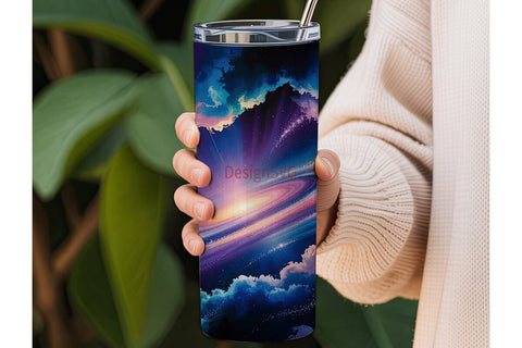 Cosmic Nebula 20oz Tumbler Wrap Sublimation DesignSVG 