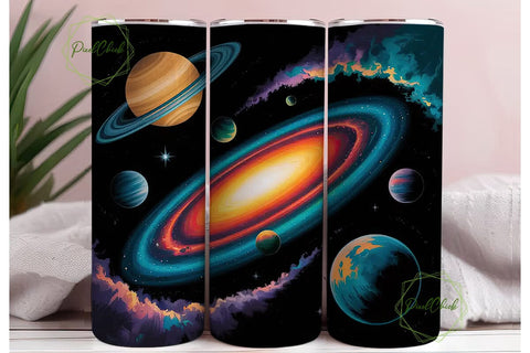 Cosmic Nebula 20oz Tumbler Wrap Sublimation PixelChick 