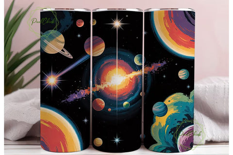 Cosmic Nebula 20oz Tumbler Wrap Sublimation PixelChick 