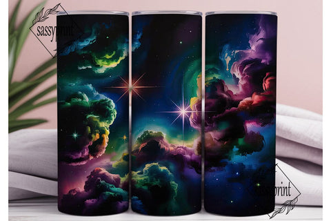 Cosmic Nebula Emerald Dream 20oz Tumbler Sublimation sassyprint 