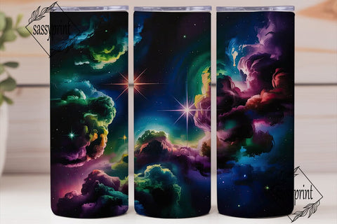 Cosmic Nebula Emerald Dream 20oz Tumbler Sublimation sassyprint 