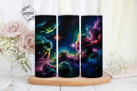 Cosmic Nebula Emerald Dream 20oz Tumbler Sublimation sassyprint 