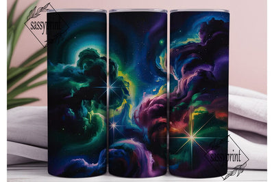 Cosmic Nebula Emerald Dream 20oz Tumbler Sublimation sassyprint 