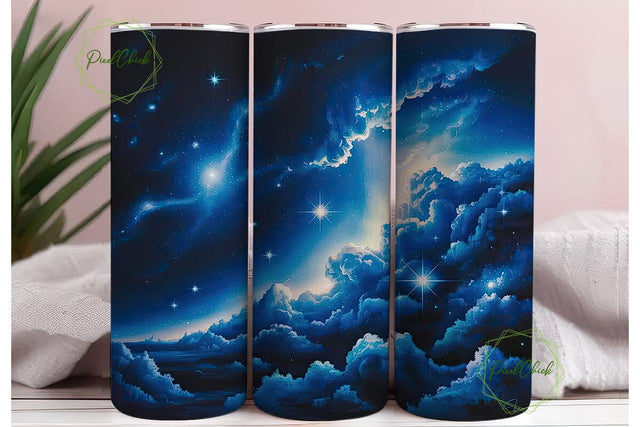 Cosmic Nebula Galaxy 20oz Tumbler Wrap Sublimation PixelChick 