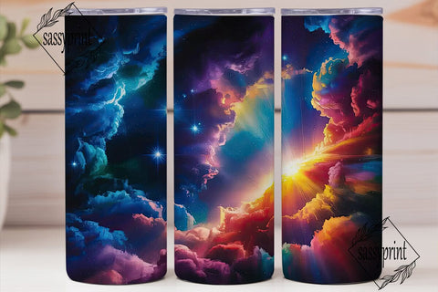 Cosmic Nebula Galaxy 20oz Tumbler Wrap Sublimation sassyprint 