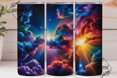 Cosmic Nebula Galaxy 20oz Tumbler Wrap Sublimation sassyprint 