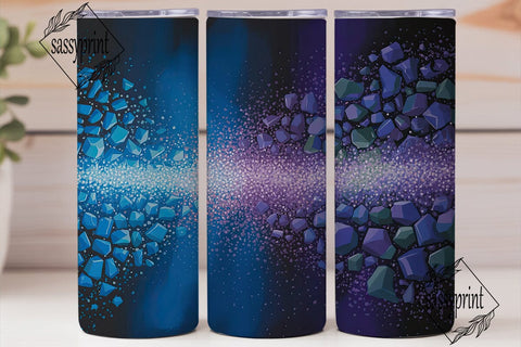 Cosmic Nebula Glitter 20oz Tumbler Wrap Sublimation sassyprint 