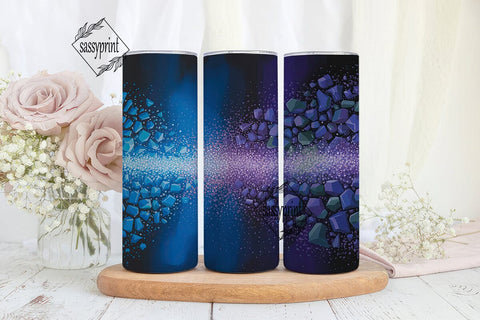 Cosmic Nebula Glitter 20oz Tumbler Wrap Sublimation sassyprint 