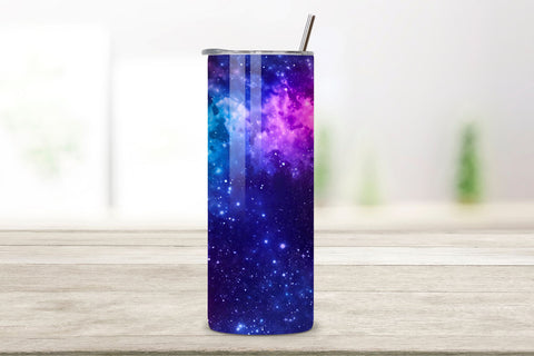 Cosmic Nebula Glitter Ombre Tumbler Wrap, seamless wrap png Sublimation FloridPrintables 