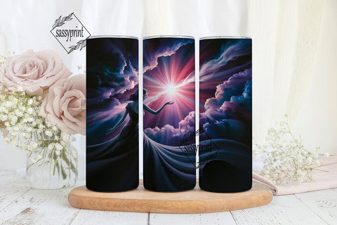 Cosmic Nebula Goddess 20oz Tumbler Wrap Sublimation sassyprint 