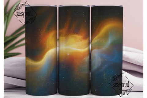 Cosmic Nebula Golden Galaxy 20oz Tumbler Sublimation sassyprint 