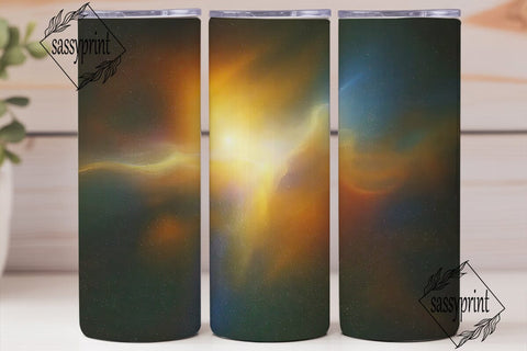 Cosmic Nebula Golden Galaxy 20oz Tumbler Sublimation sassyprint 