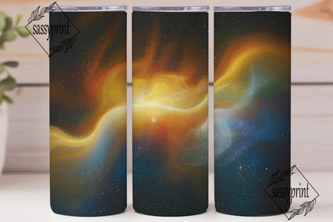 Cosmic Nebula Golden Galaxy 20oz Tumbler Sublimation sassyprint 