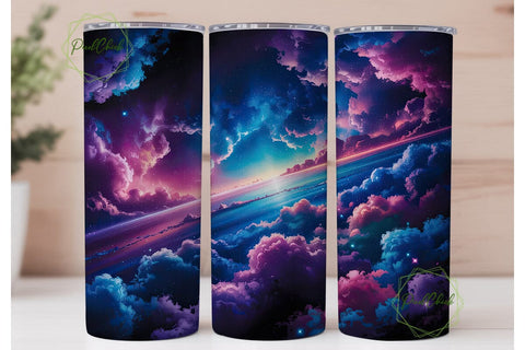 Cosmic Nebula Sky 20oz Tumbler Wrap Sublimation PixelChick 