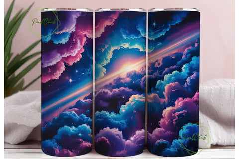 Cosmic Nebula Sky 20oz Tumbler Wrap Sublimation PixelChick 