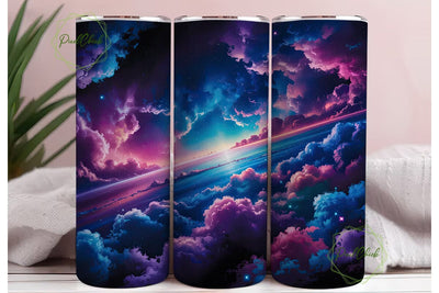 Cosmic Nebula Sky 20oz Tumbler Wrap Sublimation PixelChick 