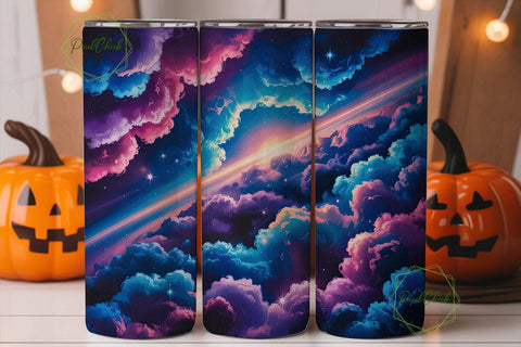 Cosmic Nebula Sky 20oz Tumbler Wrap Sublimation PixelChick 