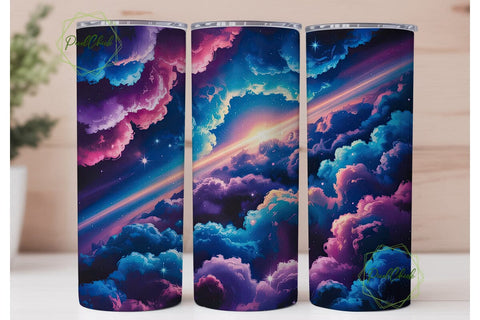 Cosmic Nebula Sky 20oz Tumbler Wrap Sublimation PixelChick 
