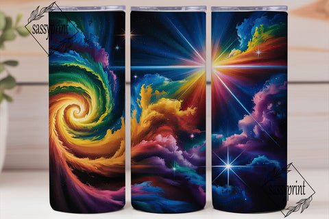 Cosmic Nebula Sky 20oz Tumbler Wrap Sublimation sassyprint 