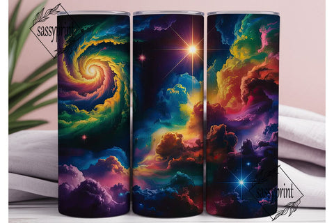 Cosmic Nebula Sky 20oz Tumbler Wrap Sublimation sassyprint 