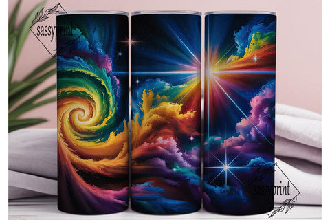 Cosmic Nebula Sky 20oz Tumbler Wrap Sublimation sassyprint 