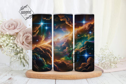 Cosmic Nebula Sky 20oz Tumbler Wrap Sublimation sassyprint 