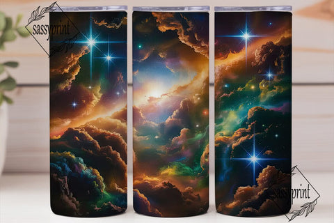 Cosmic Nebula Sky 20oz Tumbler Wrap Sublimation sassyprint 