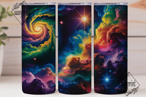 Cosmic Nebula Sky 20oz Tumbler Wrap Sublimation sassyprint 