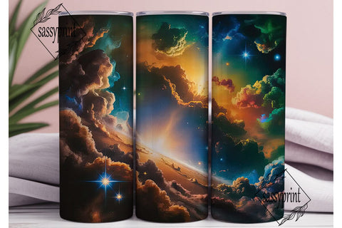 Cosmic Nebula Sky 20oz Tumbler Wrap Sublimation sassyprint 