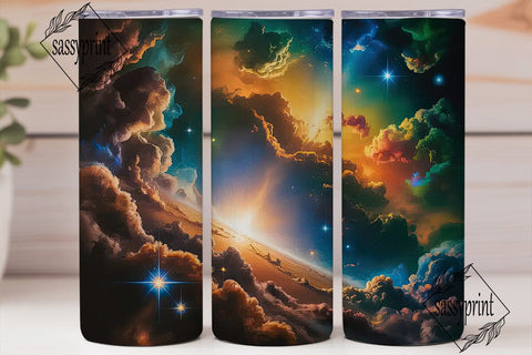 Cosmic Nebula Sky 20oz Tumbler Wrap Sublimation sassyprint 