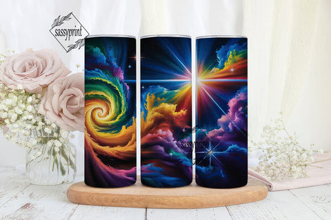 Cosmic Nebula Sky 20oz Tumbler Wrap Sublimation sassyprint 