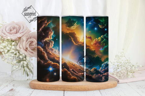 Cosmic Nebula Sky 20oz Tumbler Wrap Sublimation sassyprint 