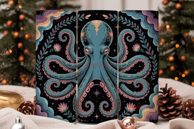 Cosmic Octopus 20oz Tumbler Wrap Sublimation DesignSVG 