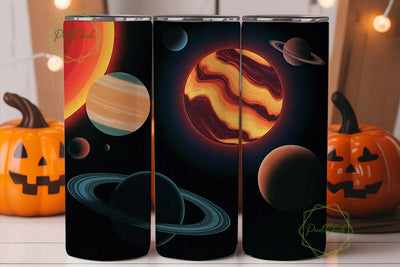 Cosmic Planets Tumbler Wrap Sublimation PixelChick 