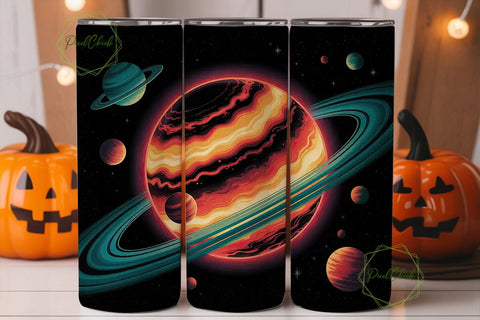 Cosmic Planets Tumbler Wrap Sublimation PixelChick 