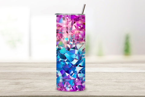 Cosmic Rainbow Glint Ombre Tumbler wrap, Seamless Wrap PNG Sublimation FloridPrintables 